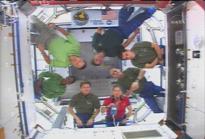 Astronauts Open Space Station's New Room